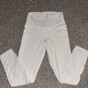 White Lululemon Align Leggings